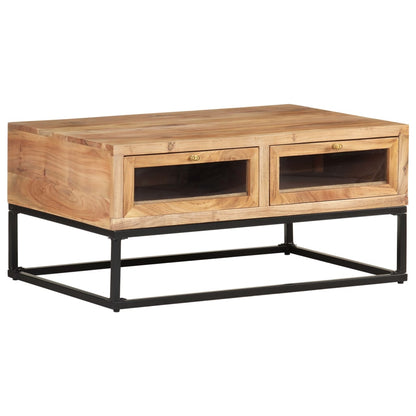 Coffee Table Natural wood Solid acacia wood, powder-coated steel