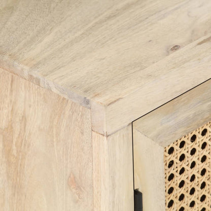 Bedside Cabinet Bleached Mango Wood Solid Mango Wood