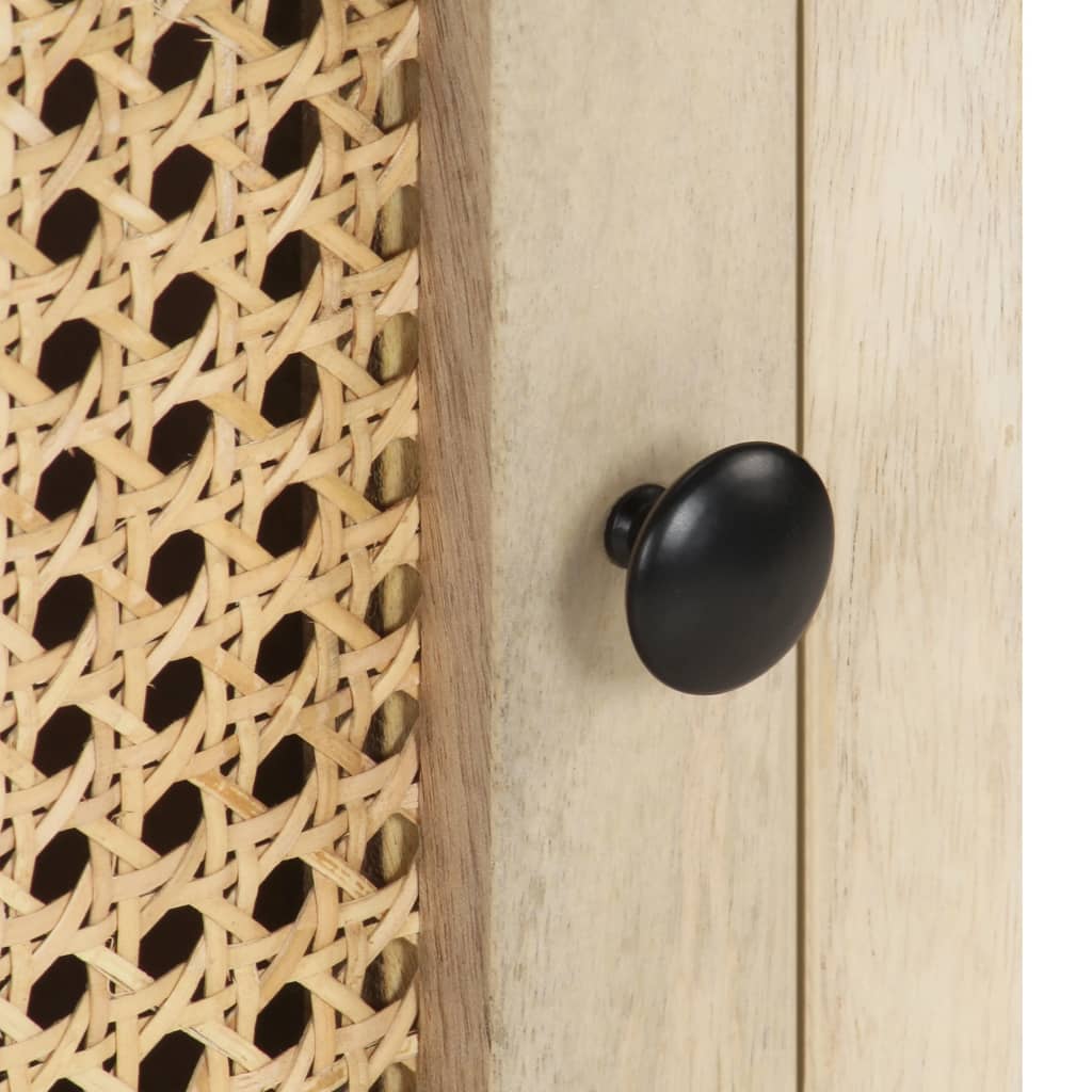 Bedside Cabinet Bleached Mango Wood Solid Mango Wood