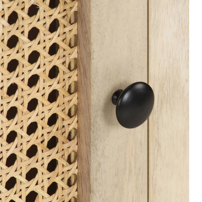 Bedside Cabinet Bleached Mango Wood Solid Mango Wood