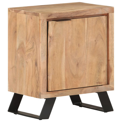 Bedside Cabinet Natural Wood Solid Acacia Wood Medium