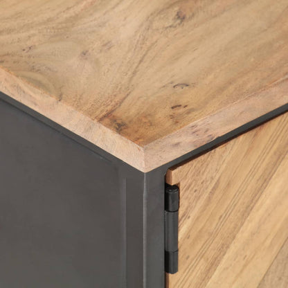 Coffee Table Natural Wood Solid Acacia wood, Powder-coated steel