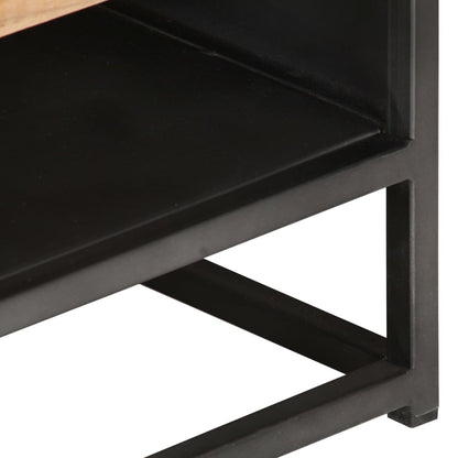 Coffee Table Natural Wood Solid Acacia wood, Powder-coated steel