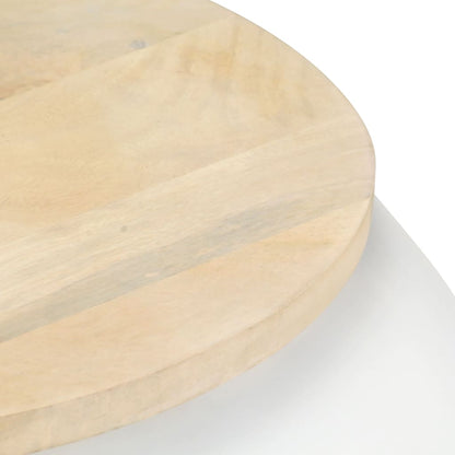 Coffee Table Natural wood and white Solid mango wood and iron