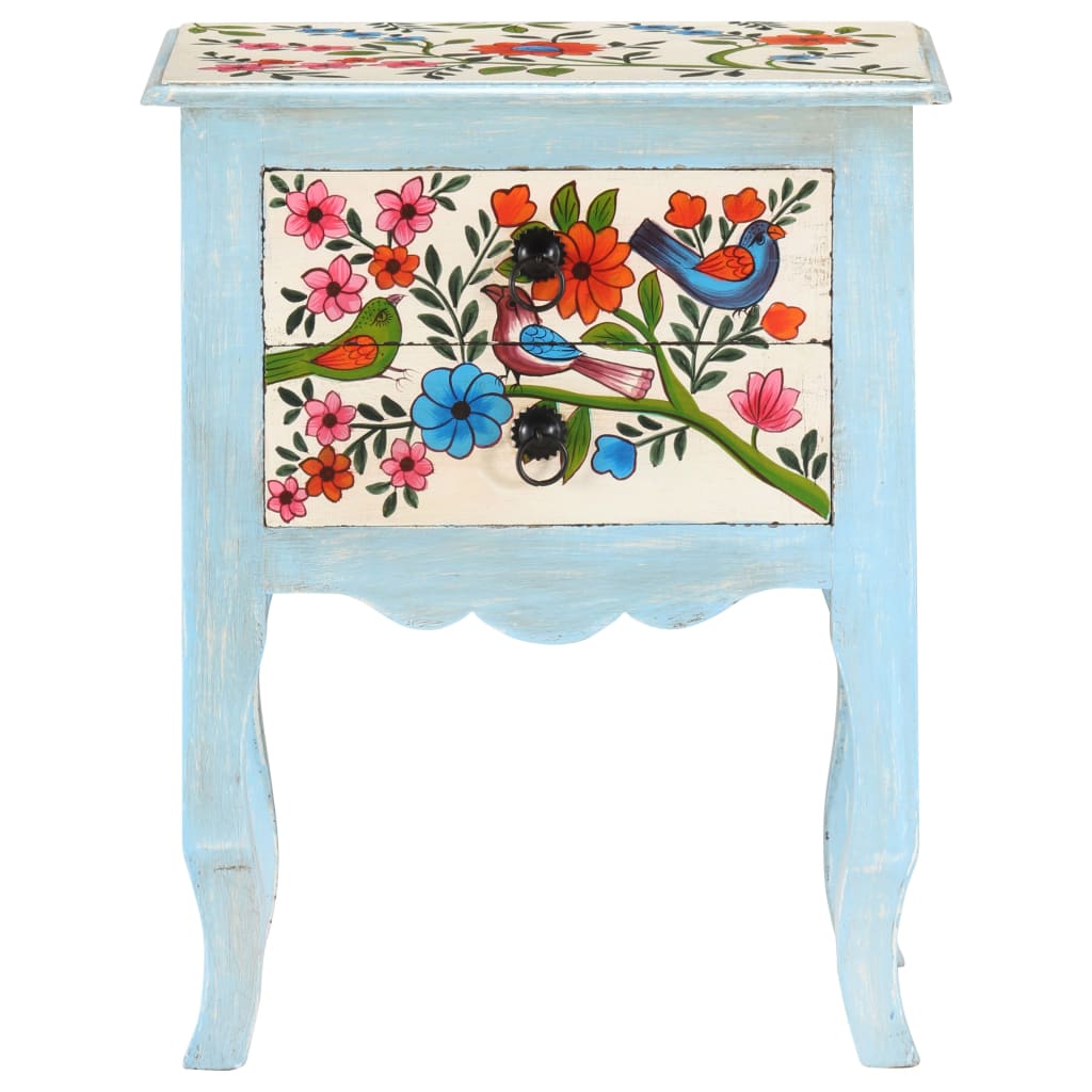 Bedside Cabinet Multicolored Solid mango wood, MDF Medium