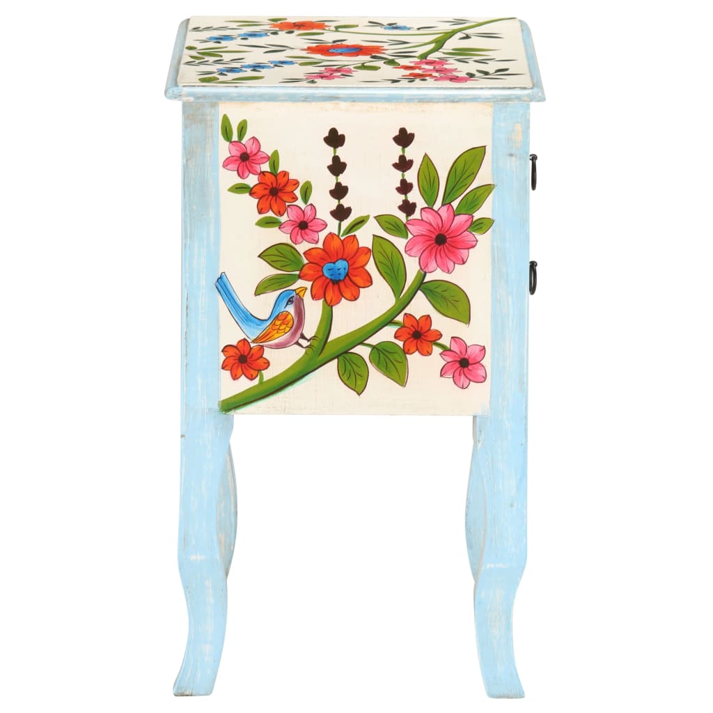 Bedside Cabinet Multicolored Solid mango wood, MDF Medium