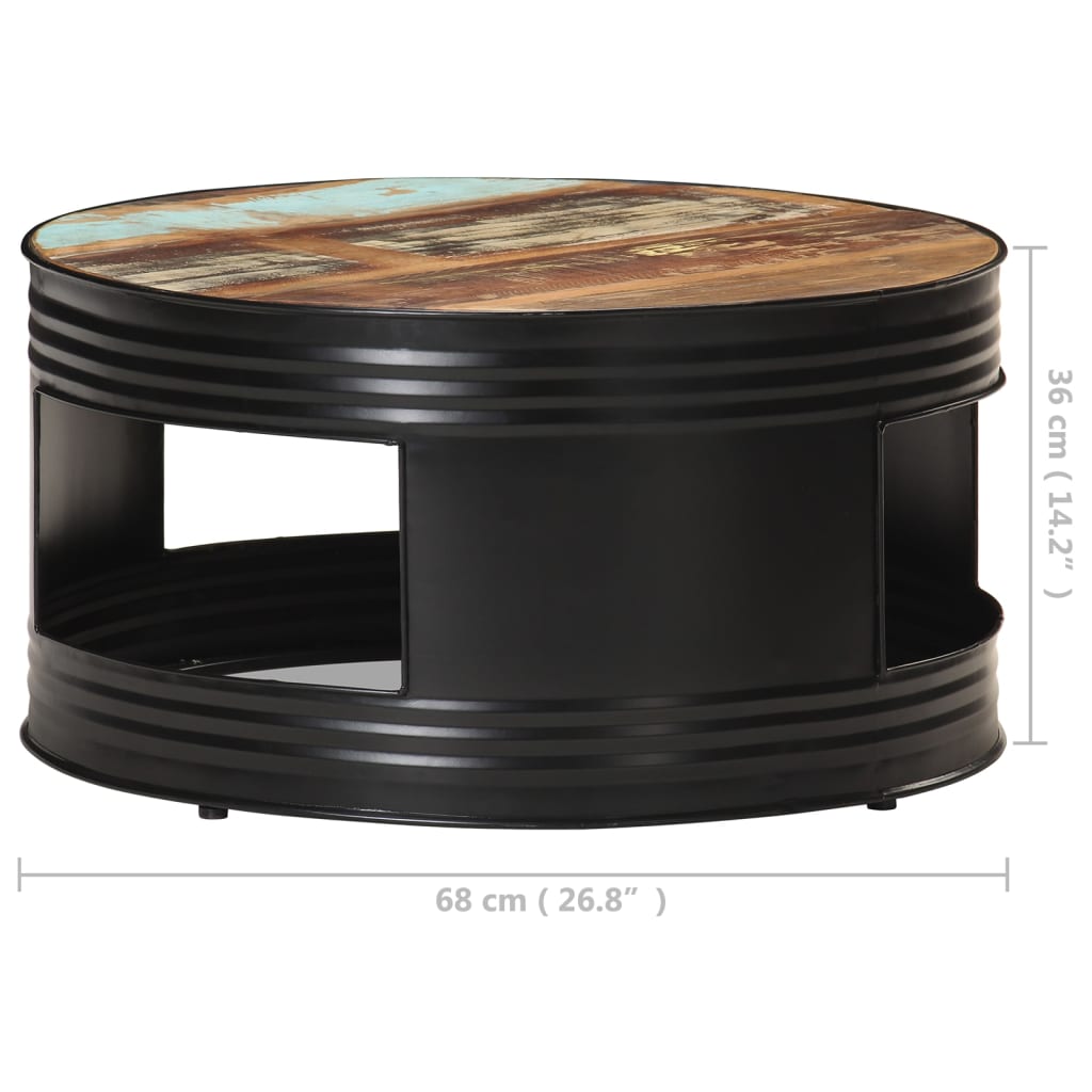Coffee Table Multicolor Solid reclaimed wood Medium Coffee Table