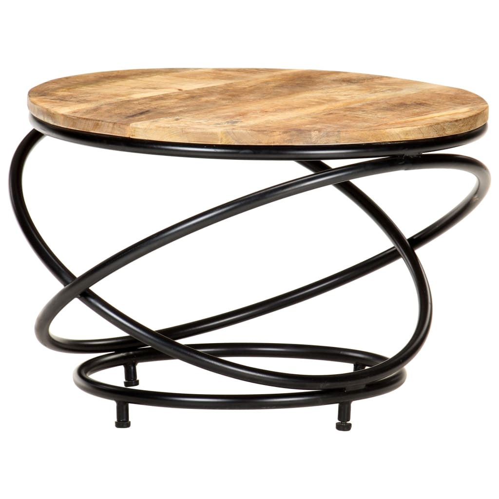 Coffee Table Black, Natural Wood