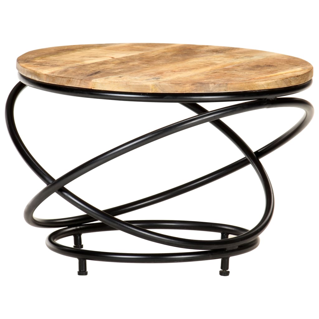 Coffee Table Black, Natural Wood