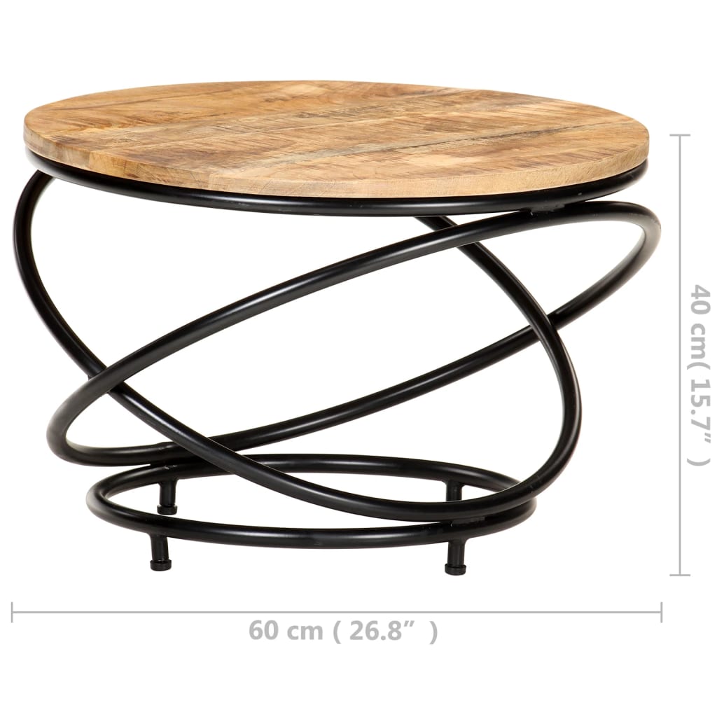 Coffee Table Black, Natural Wood