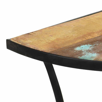 Side Table Mixed color finish Solid reclaimed wood Medium Durable