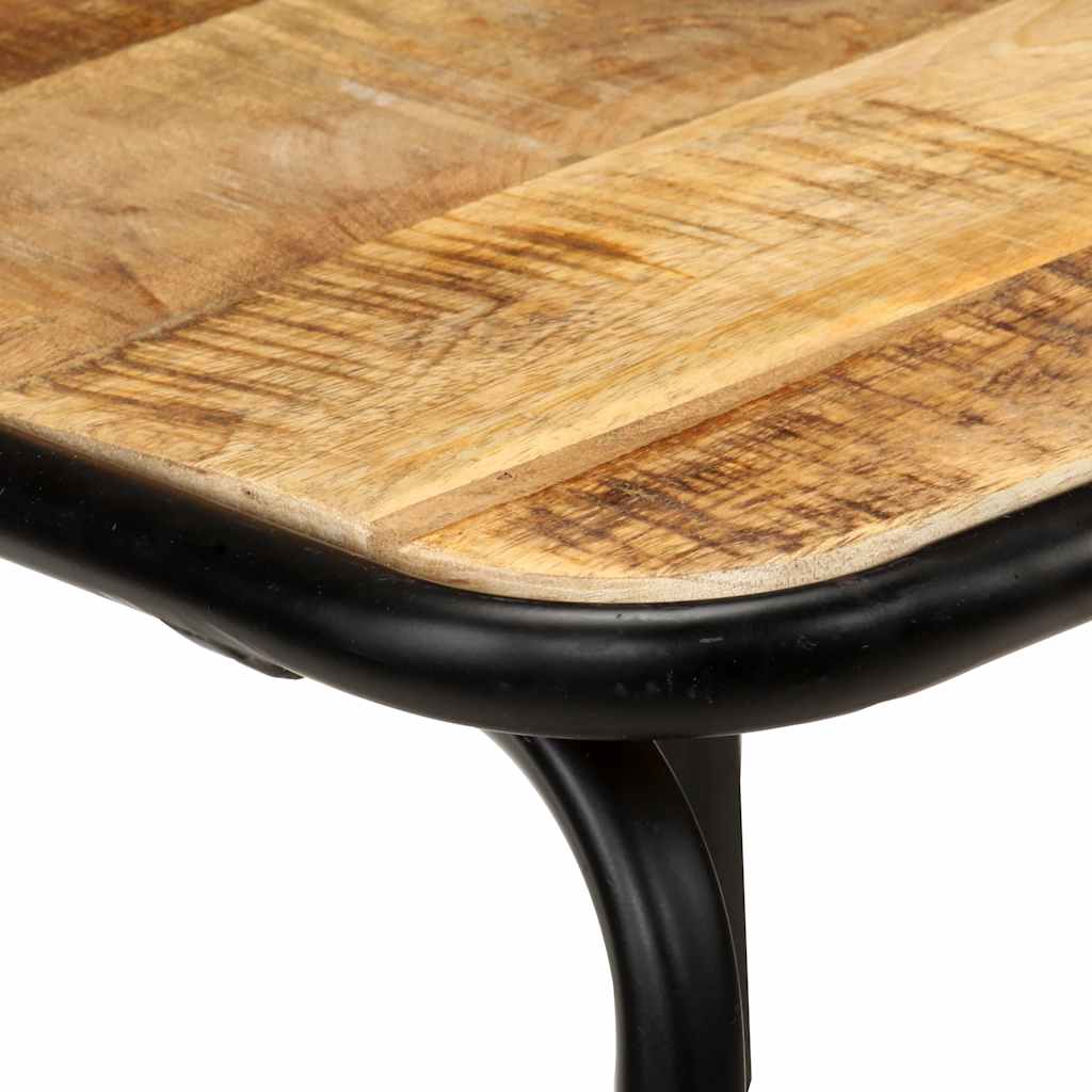 Bar Stool Set of 2 Natural wood, Black