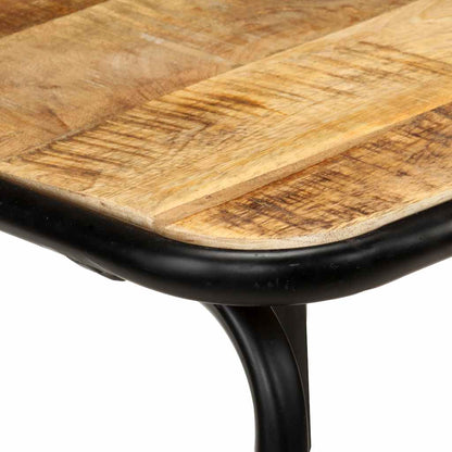 Bar Stool Set of 2 Natural wood, Black