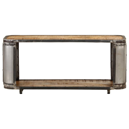 TV Cabinet Natural finish Solid mango wood, steel, iron Medium