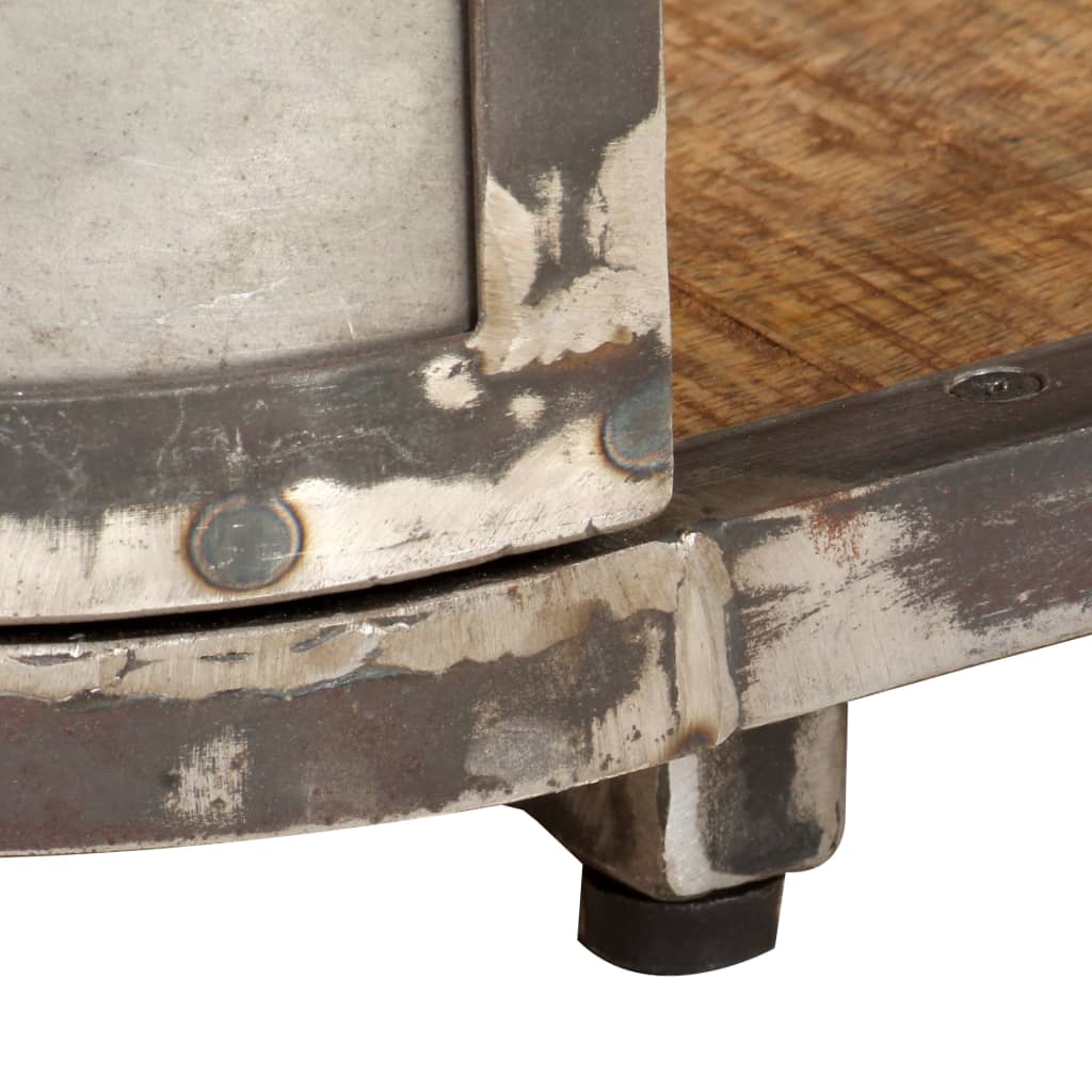 TV Cabinet Natural finish Solid mango wood, steel, iron Medium