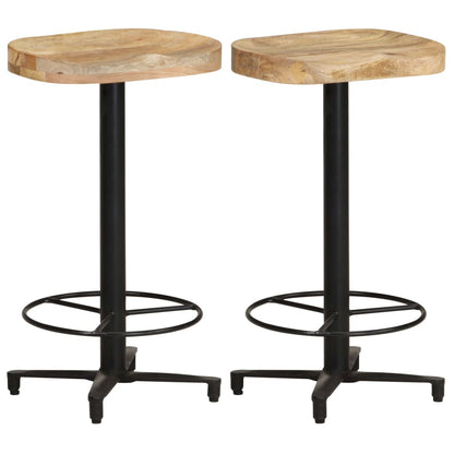 Bar Stool Set of 2 Natural wood