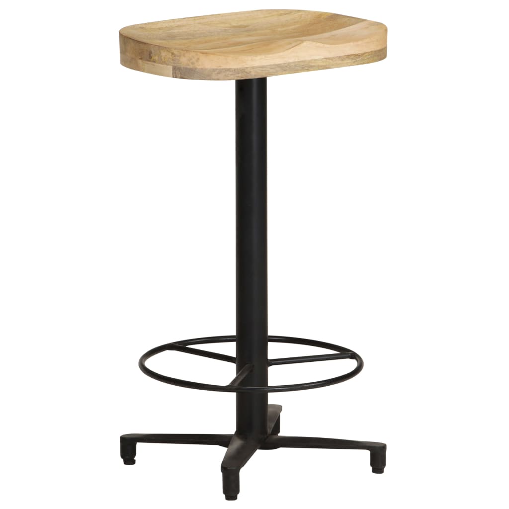 Bar Stool Set of 2 Natural wood