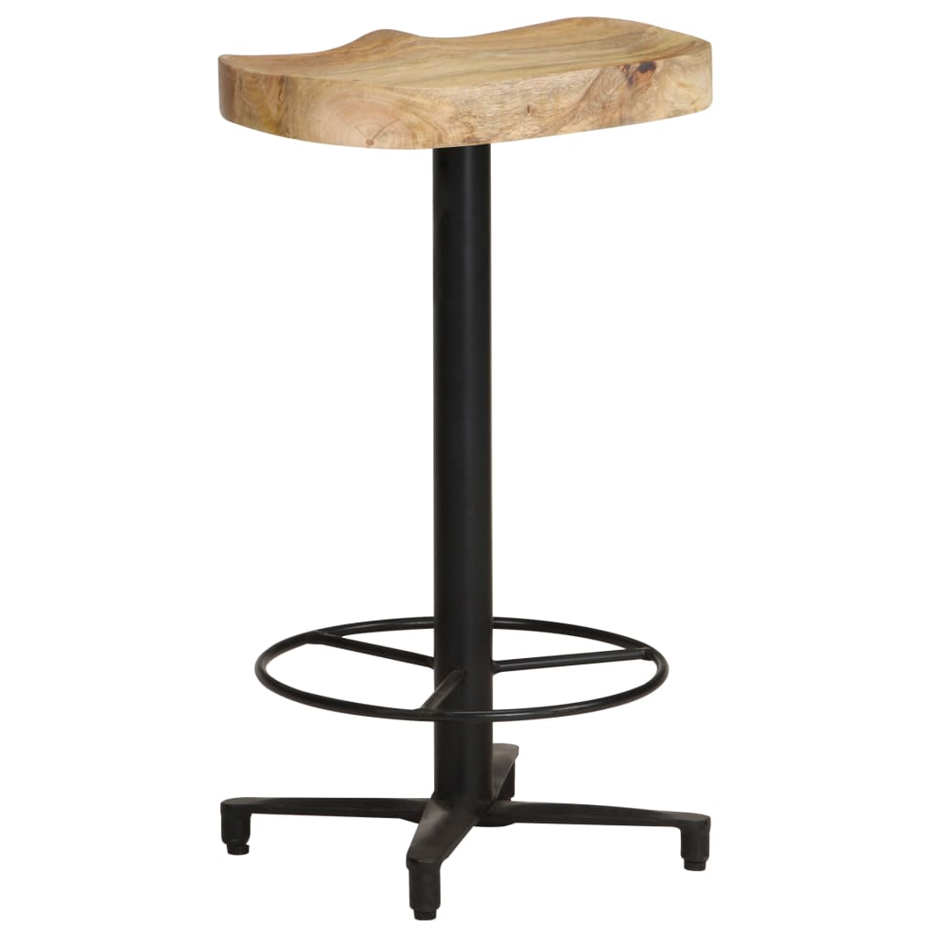 Bar Stool Set of 2 Natural wood