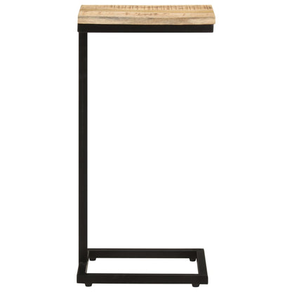 Side Tables 2 pcs 12.4"x9.6"x25.4" Rough Mango Wood