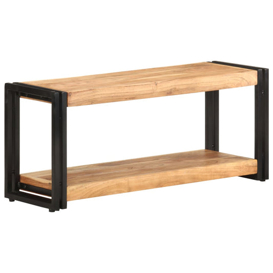 TV Cabinet Wooden tones Solid acacia wood 35.4 in TV Cabinet
