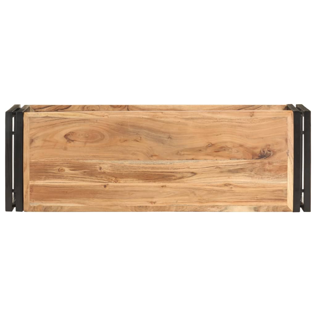 TV Cabinet Wooden tones Solid acacia wood 35.4 in TV Cabinet