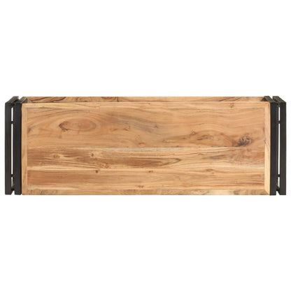 TV Cabinet Wooden tones Solid acacia wood 35.4 in TV Cabinet