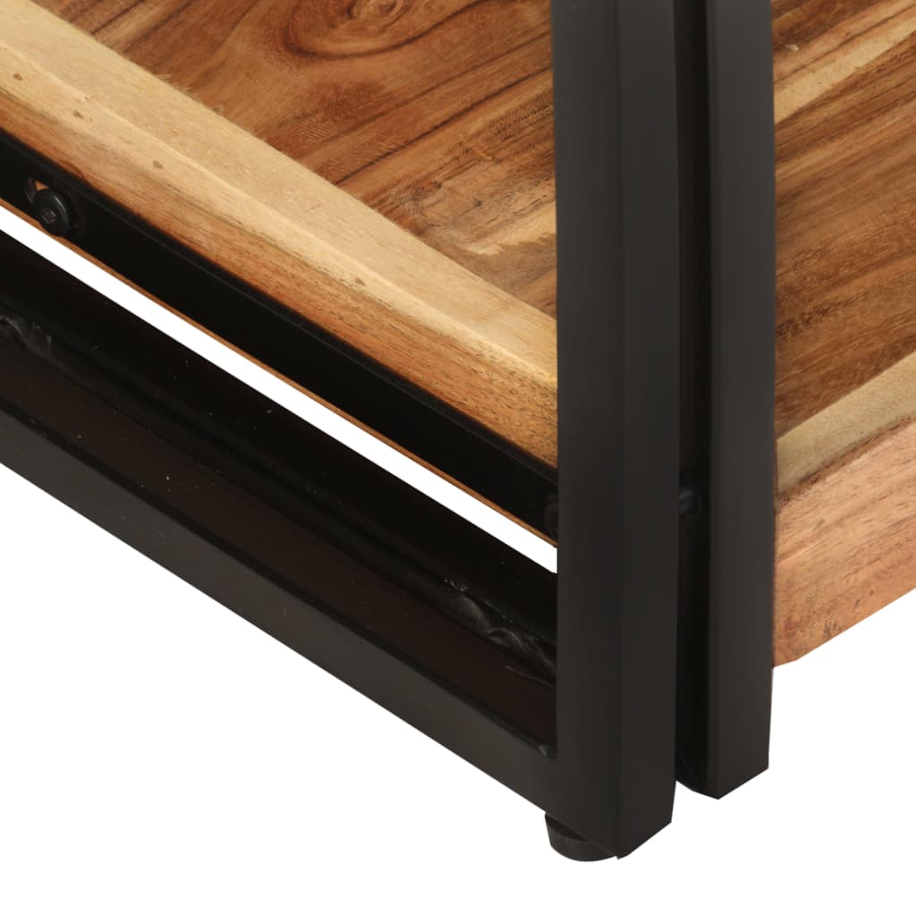 TV Cabinet Wooden tones Solid acacia wood 35.4 in TV Cabinet