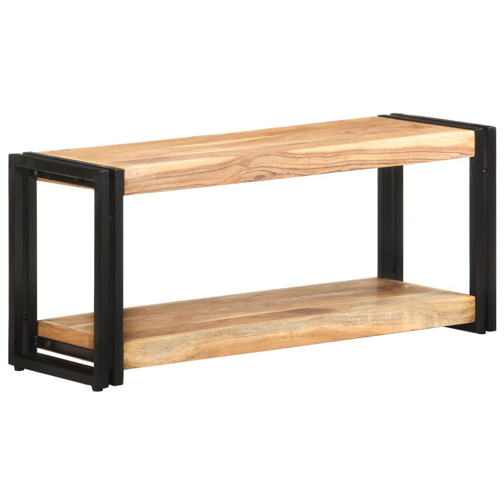 TV Cabinet Wooden tones Solid acacia wood 35.4 in TV Cabinet