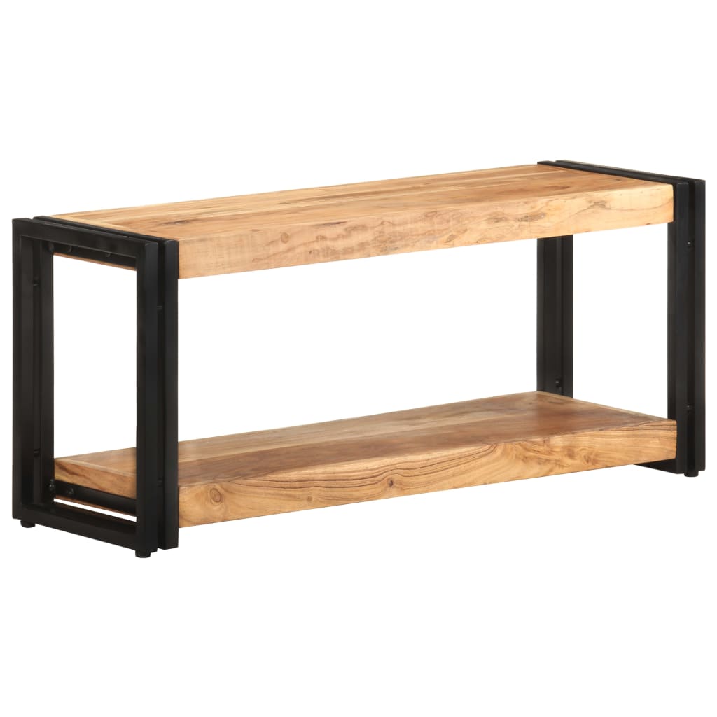 TV Cabinet Wooden tones Solid acacia wood 35.4 in TV Cabinet