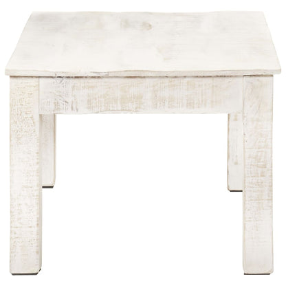 Coffee Table White Solid mango wood Medium Decorative Inlays