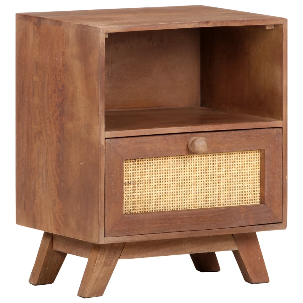 Bedside Cabinet Wheat Solid mango wood Compact Bedside Cabinet