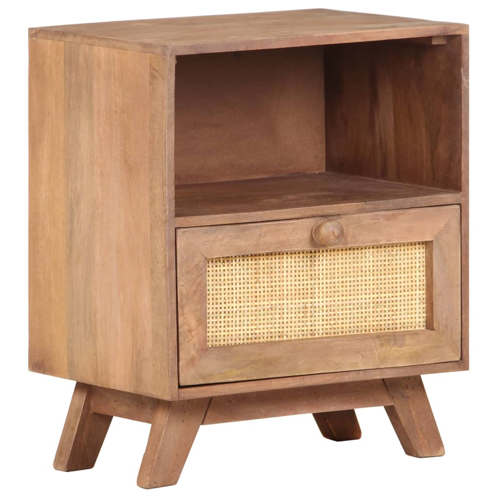 Bedside Cabinet Wheat Solid mango wood Compact Bedside Cabinet