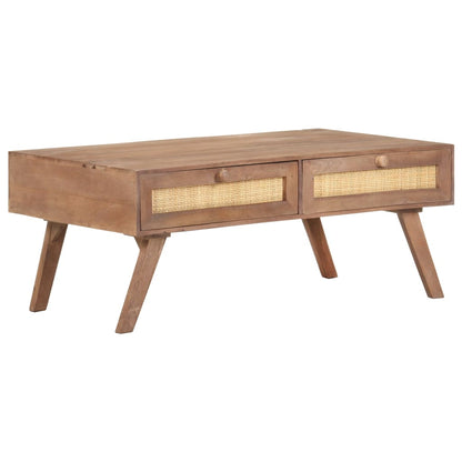 Coffee Table Wheat Solid Mango Wood 39.4x23.6x15.7 in
