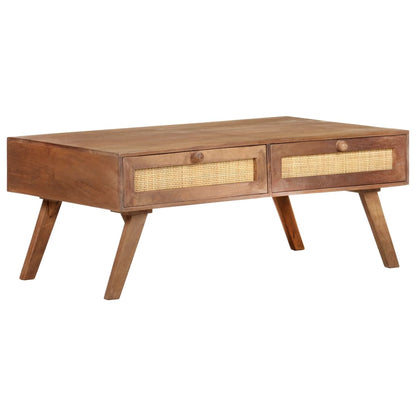 Coffee Table Wheat Solid Mango Wood 39.4x23.6x15.7 in