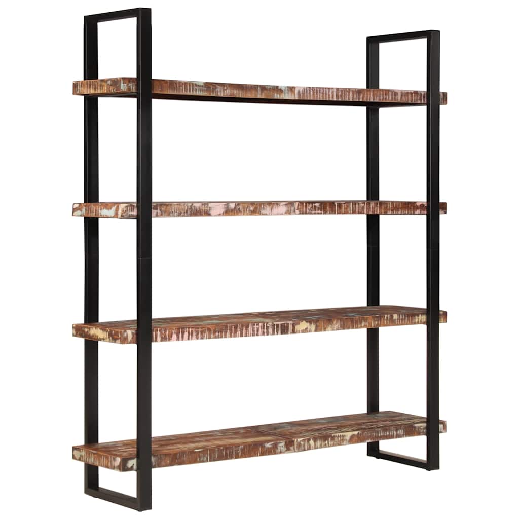 Bookcase Mixed color finish Solid Reclaimed Wood and Iron Large