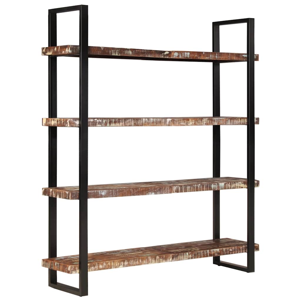 Bookcase Mixed color finish Solid Reclaimed Wood and Iron Large