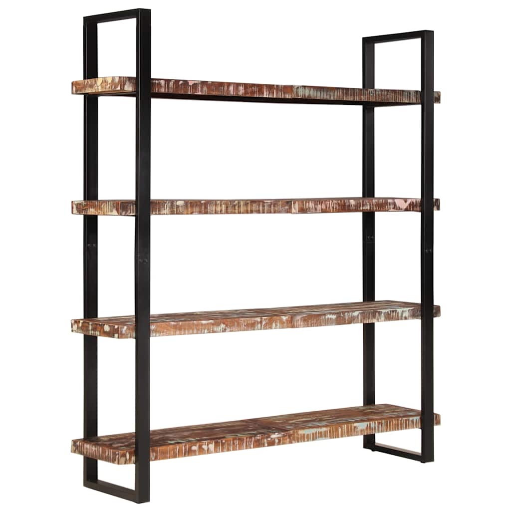 Bookcase Mixed color finish Solid Reclaimed Wood and Iron Large