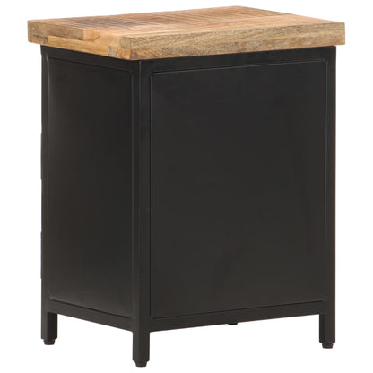 Bedside Cabinet Black and natural wood