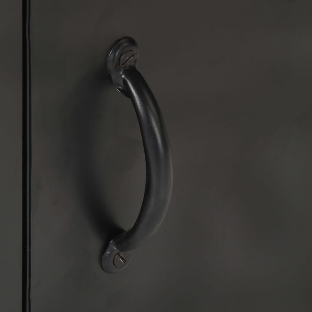 Bedside Cabinet Black and natural wood