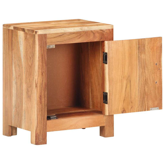 Bedside Cabinet Natural Wood Solid Acacia Wood Small