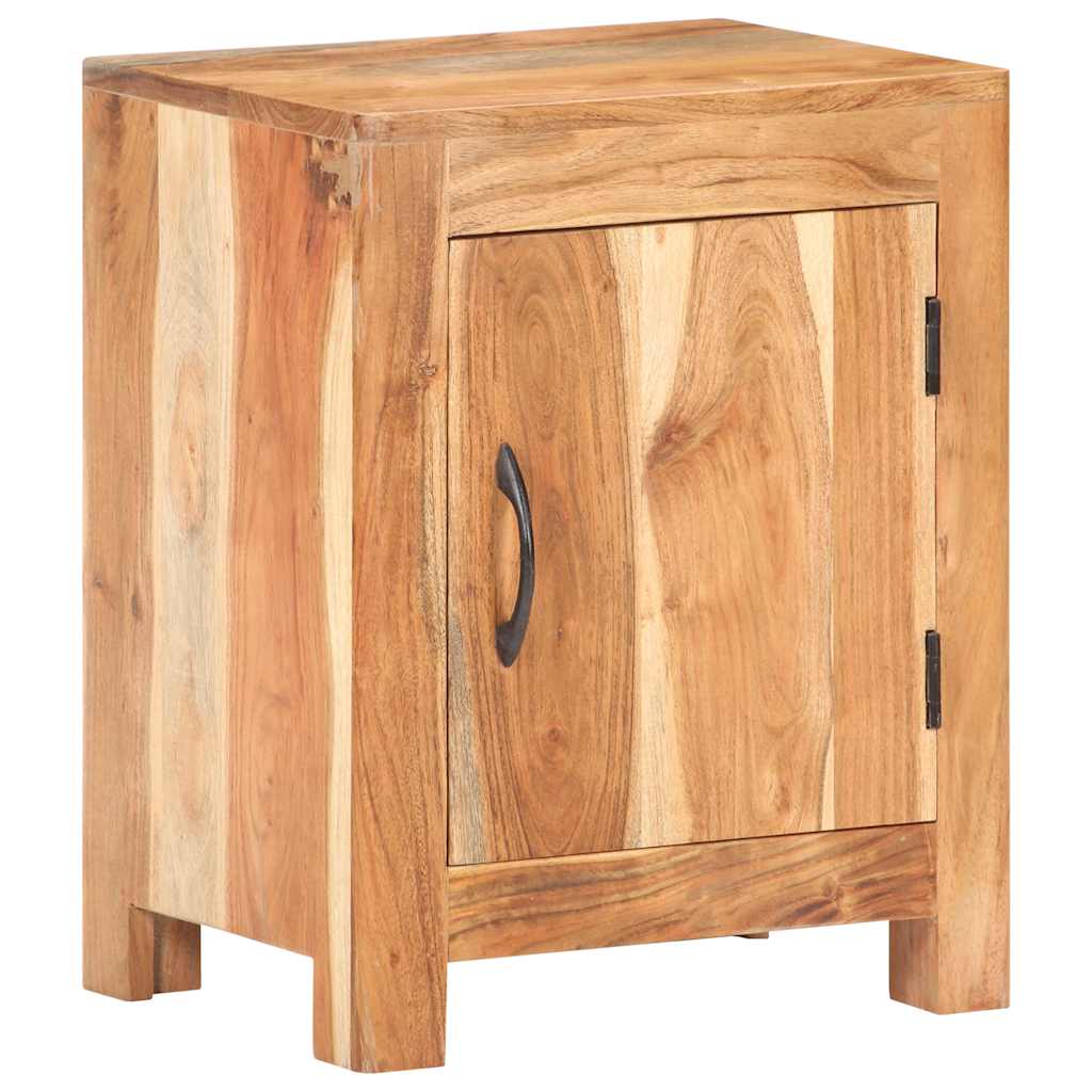 Bedside Cabinet Natural Wood Solid Acacia Wood Small