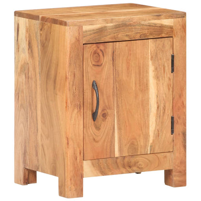 Bedside Cabinet Natural Wood Solid Acacia Wood Small