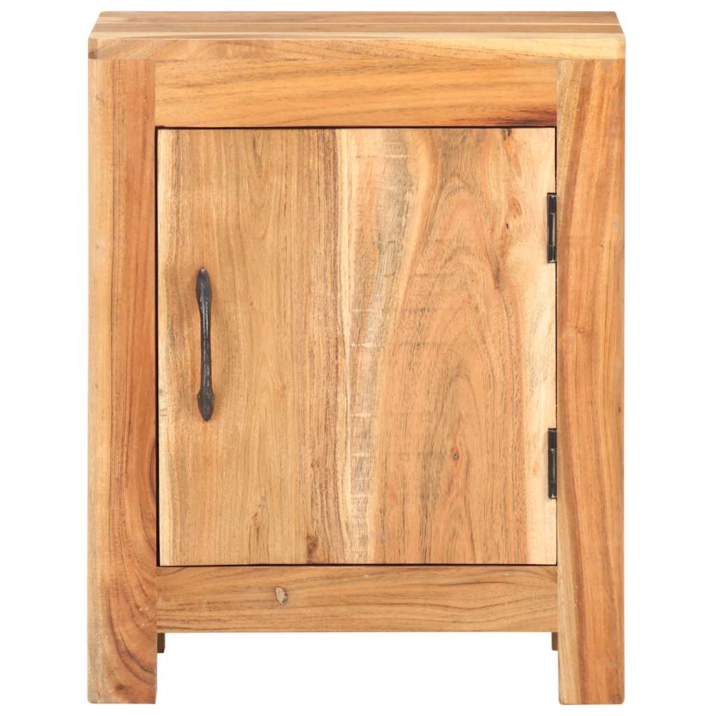 Bedside Cabinet Natural Wood Solid Acacia Wood Small