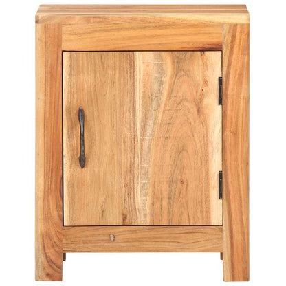 Bedside Cabinet Natural Wood Solid Acacia Wood Small