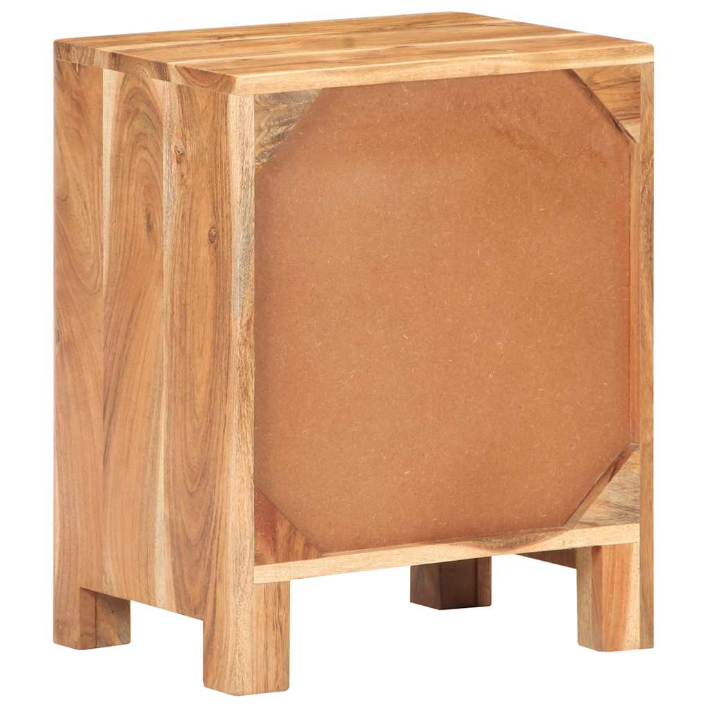 Bedside Cabinet Natural Wood Solid Acacia Wood Small