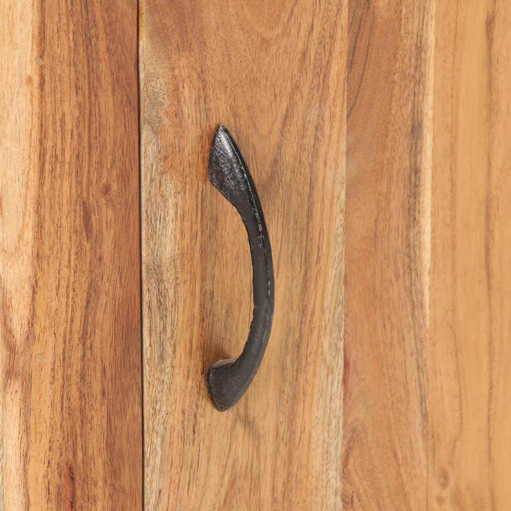 Bedside Cabinet Natural Wood Solid Acacia Wood Small