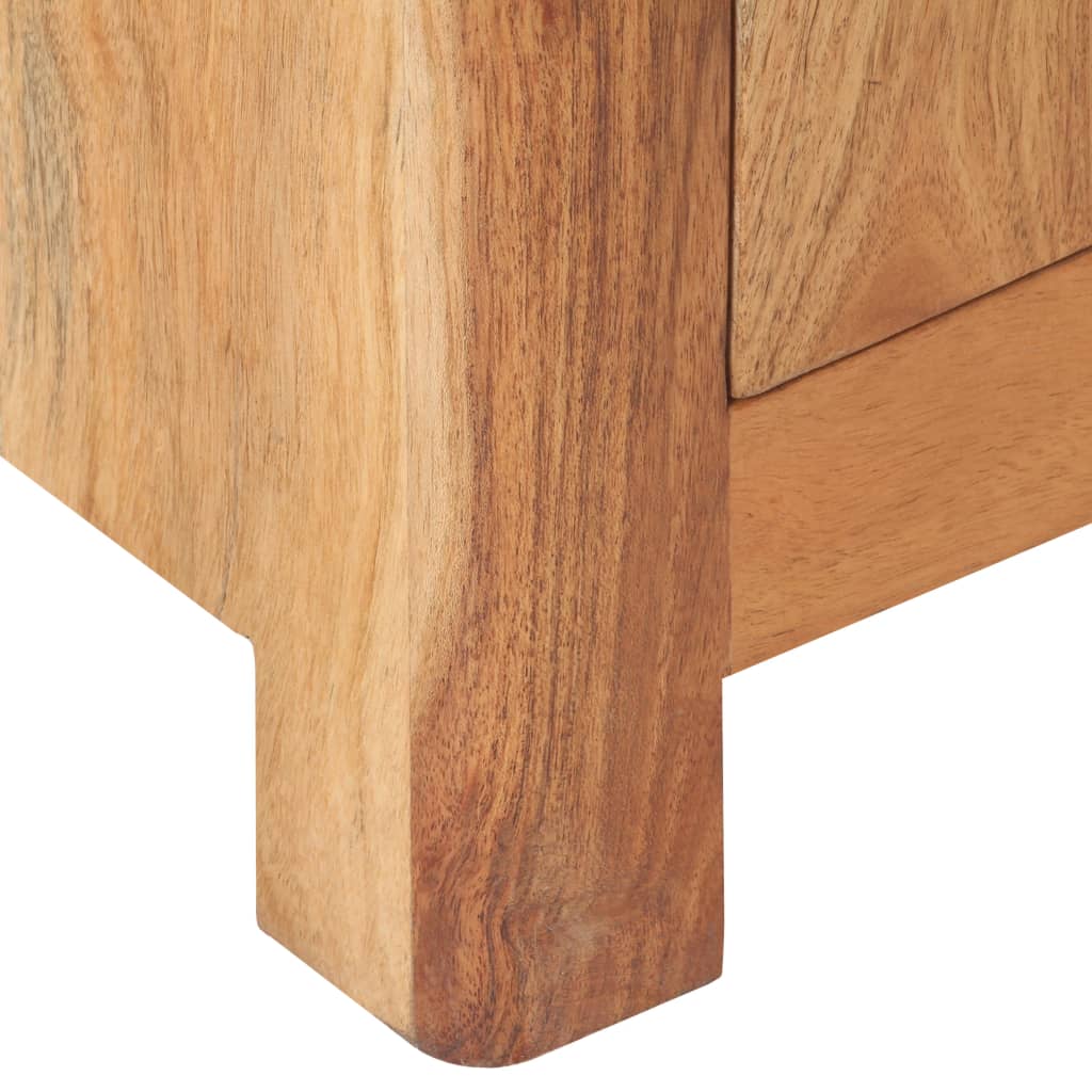 Bedside Cabinet Natural Wood Solid Acacia Wood Small