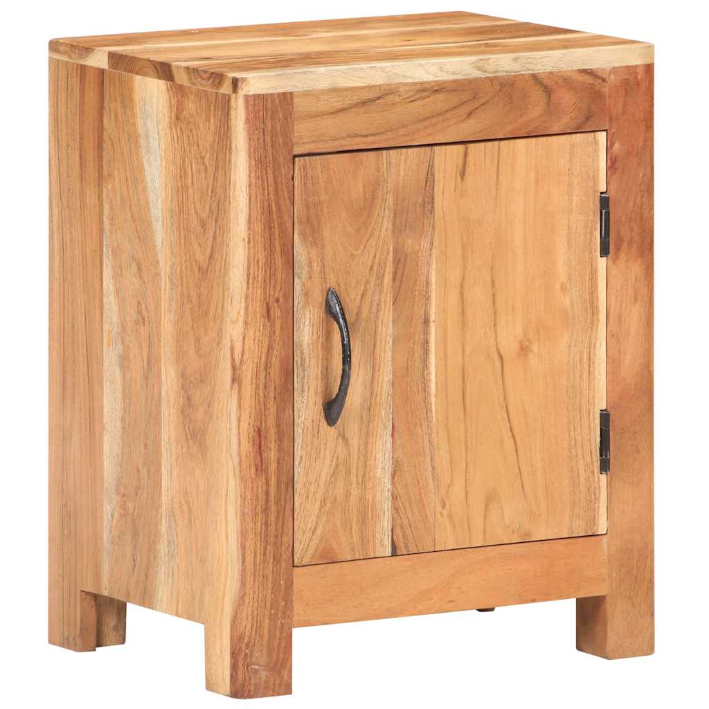 Bedside Cabinet Natural Wood Solid Acacia Wood Small