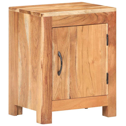 Bedside Cabinet Natural Wood Solid Acacia Wood Small