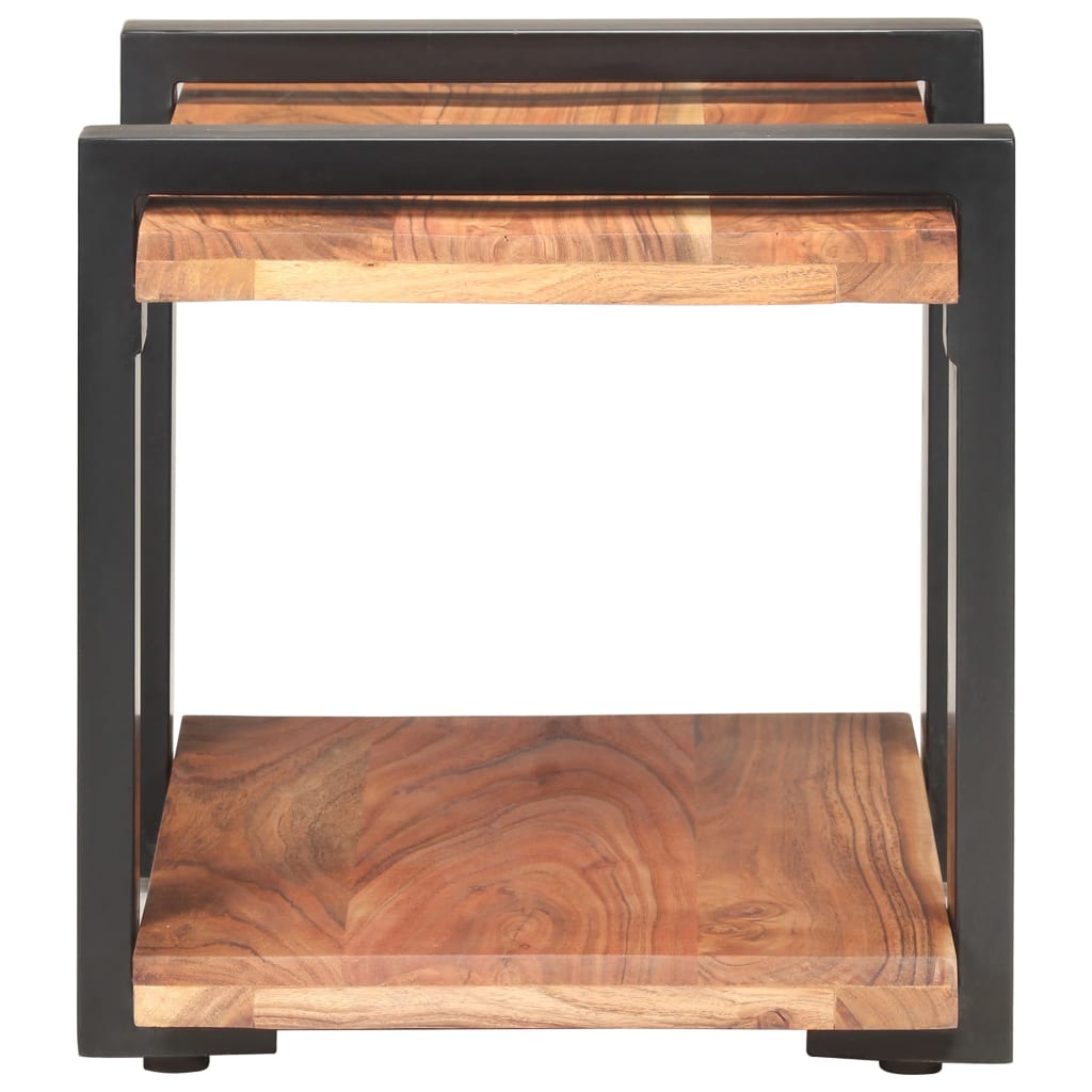 Bedside Cabinet Natural wood and black